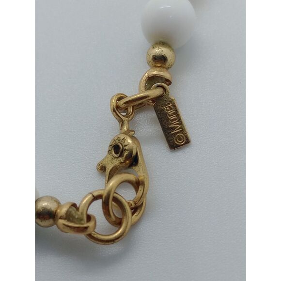 Vintage Monet White Gold Tone 26" Beaded Necklace - Picture 5 of 6